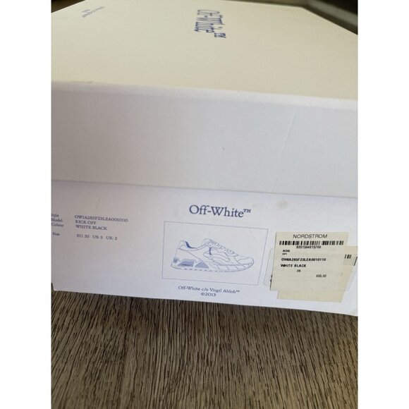 Off-White Empty Shoe Storage Box inlcuding Nordstrom Return Label And $655 MSRP - Picture 2 of 4